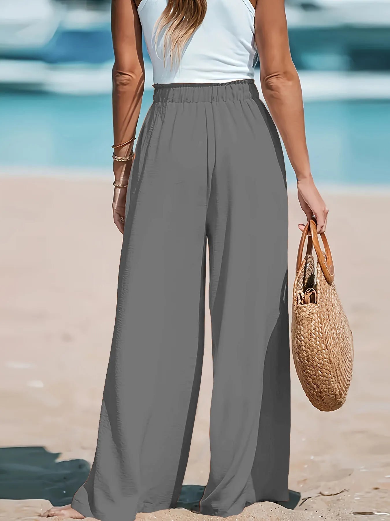 Full Size Drawstring Waist Wide Leg Pants Plus Size - LuminaFull Size Drawstring Waist Wide Leg Pants Plus Size