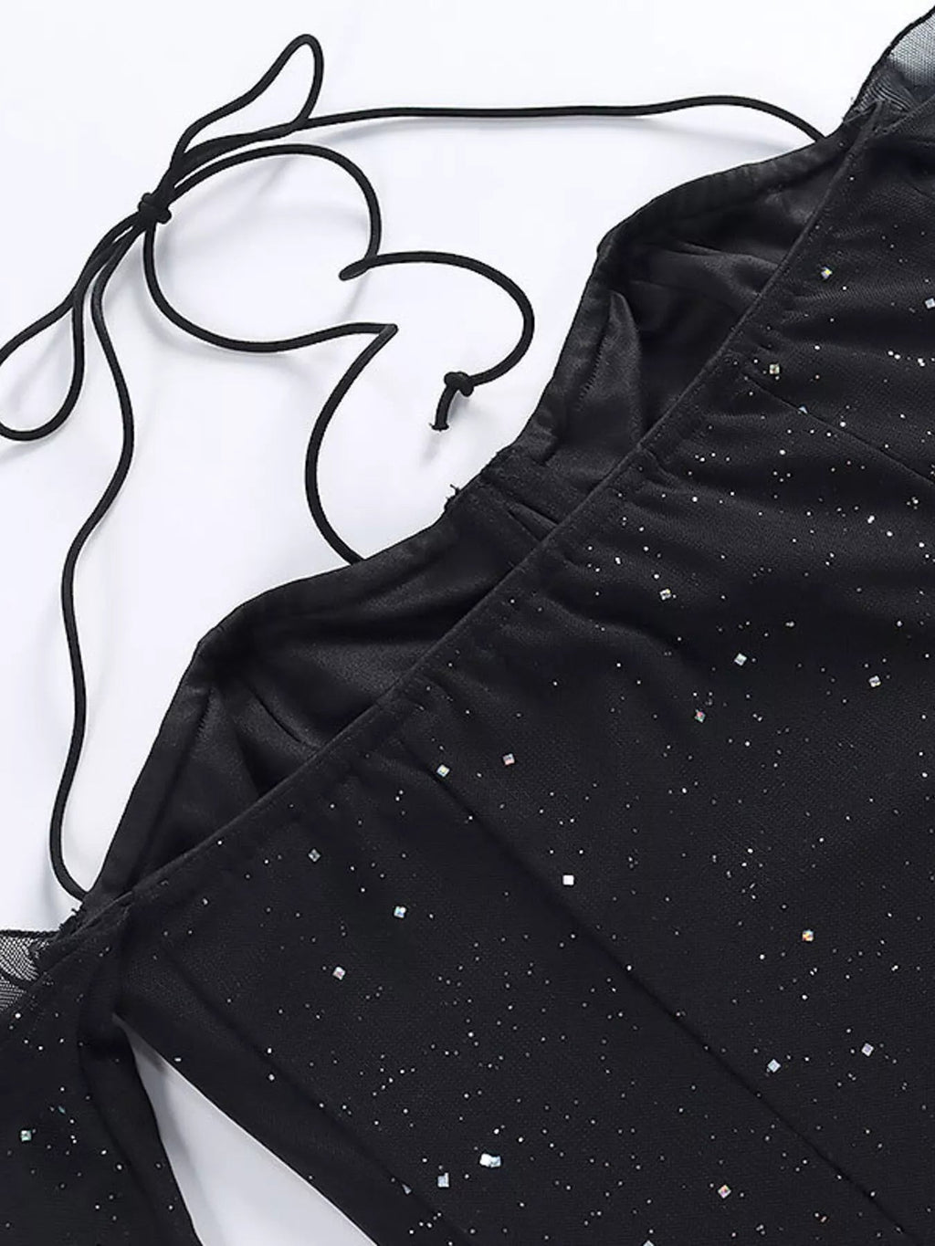 Glitter Mini Dress with Sleeves - LuminaGlitter Mini Dress with Sleeves