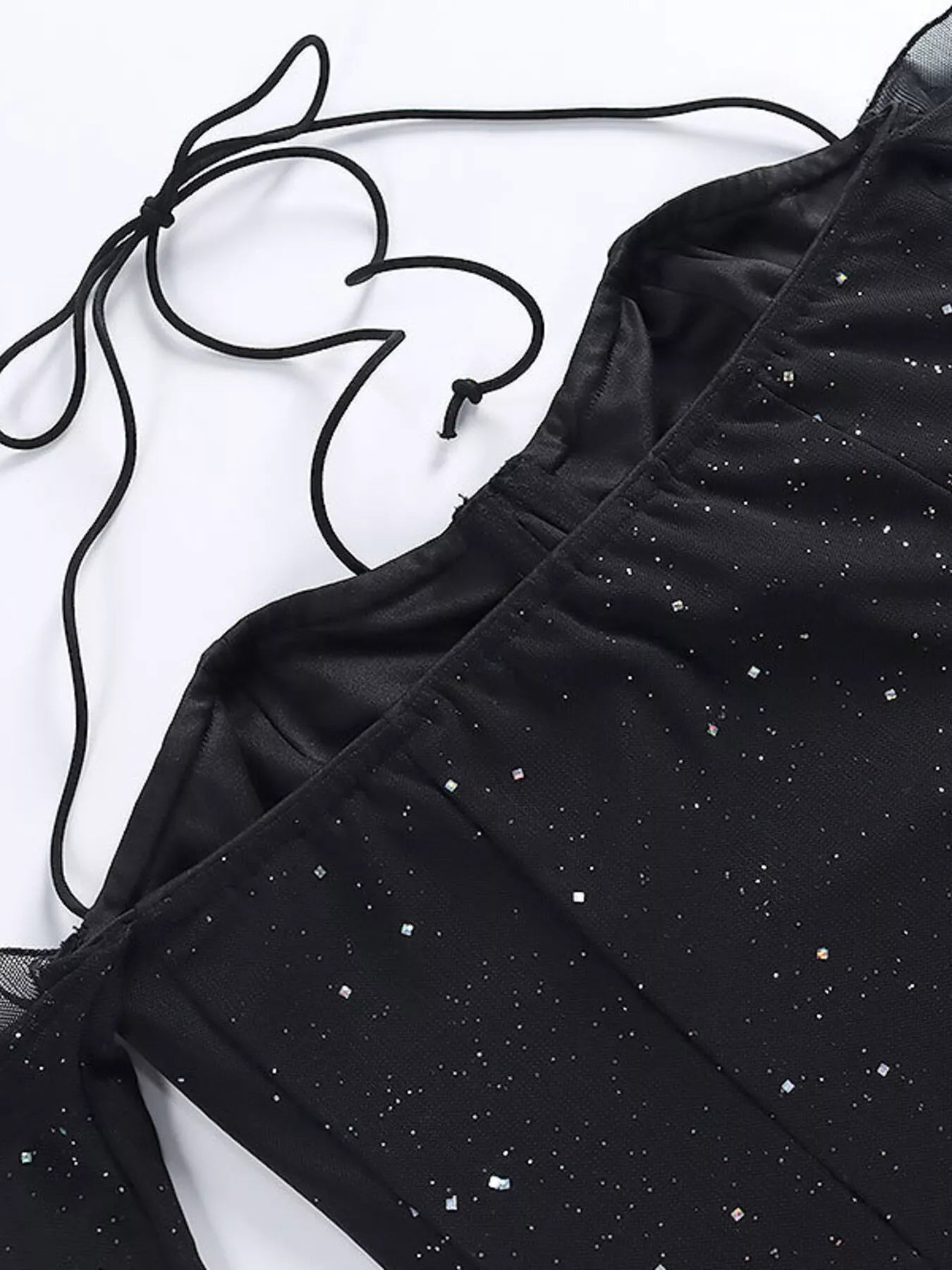 Glitter Mini Dress with Sleeves - LuminaGlitter Mini Dress with Sleeves