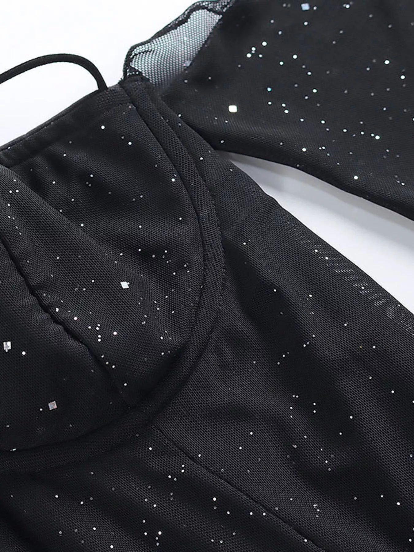 Glitter Mini Dress with Sleeves - LuminaGlitter Mini Dress with Sleeves