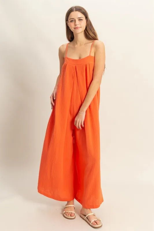 HYFVE Double Gauze Super Flowy Cami Jumpsuit - LuminaHYFVE Double Gauze Super Flowy Cami Jumpsuit